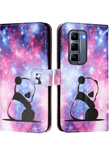 Infinix Hot 50 Pro+ 4g Bebek Panda Için Boyama Deri Telefon Kılıfı (Yurt Dışından)