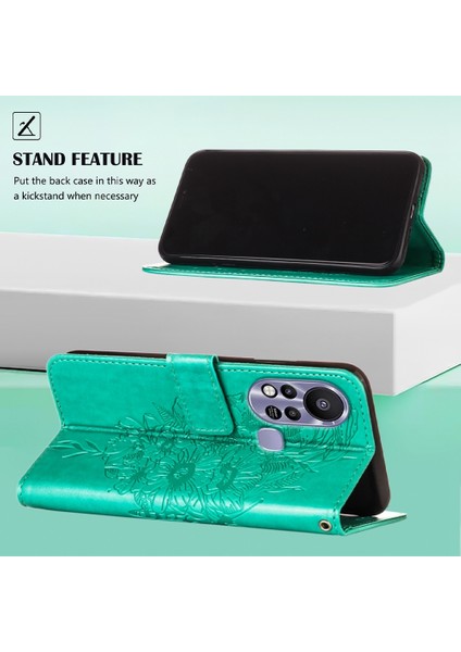 Infinix Hot 11S Yeşil Kabartmalı Kılıf (Yurt Dışından)