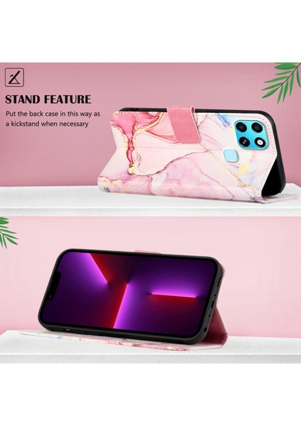 Infinix Smart 6 Rose Gold LS005 Için Mermer Kılıf (Yurt Dışından)