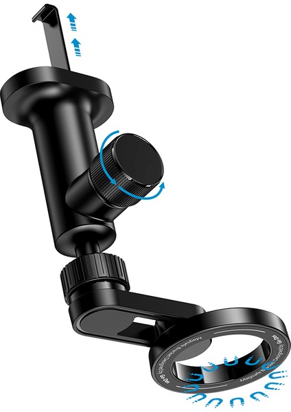 GD-HD327 Magnetik 360 Dönebilen Düz Zemin ve Havalandırma Tasarımlı Araç Telefon Tutucu Siyah