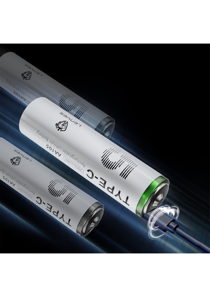 AA105 Type-C Şarj Portlu Şarj Edilebilir Aa Lityum-Ion Pil 2800MWH 1.5V 2 Adet