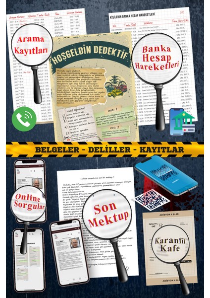 Çözülmemiş Davalar Dedektiflik Suç Çözümleme Oyunu Elif Akman Dosyası ve Vasiyet - Kerem Kaş indirimleri