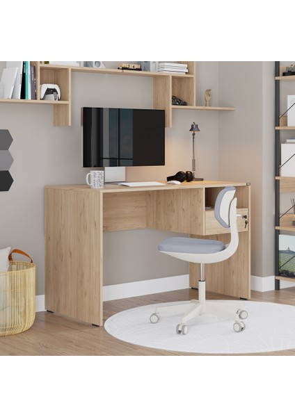 Concept Kilitli Çekmeceli Çalışma Masası - Florida Meşe 120 x 75 x 60 cm fiyatları