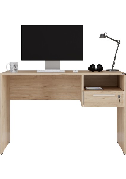 Concept Kilitli Çekmeceli Çalışma Masası - Florida Meşe 120 x 75 x 60 cm modelleri