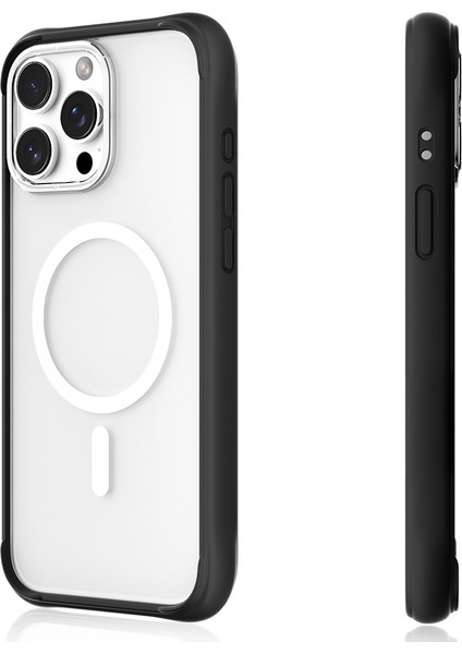 iPhone 15 Pro Max Kılıf Magsafe Şarj Özellikli Airbagli Youngkit Dynamic 2 Serisi Kapak Siyah