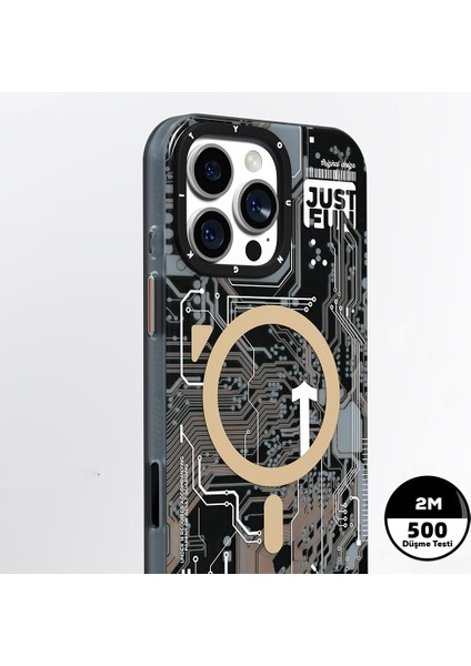 iPhone 16 Pro Max Kılıf Magsafe Uyumlu Kamera Denetim Butonlu Youngkit Technology Serisi Kapak Gold fiyatları