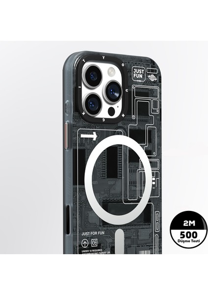 iPhone 16 Pro Max Kılıf Magsafe Uyumlu Kamera Denetim Butonlu Youngkit Technology Serisi Kapak Gri fiyatları