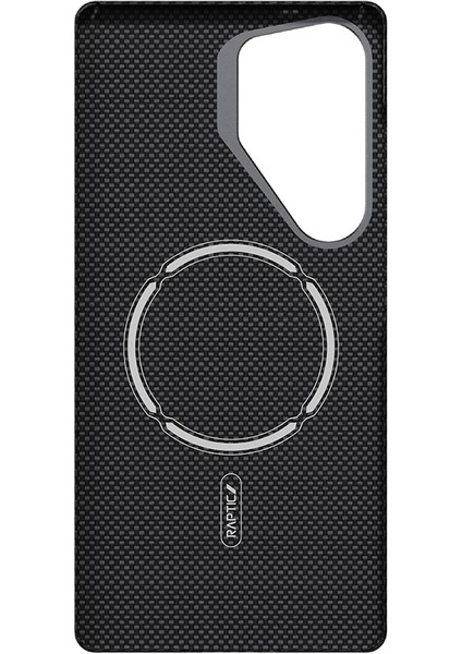 Galaxy S25 Ultra Kılıf Magsafe Uyumlu 600D Raptic Aramid Fiber Croxx Mondrian Serisi Kapak Siyah