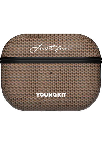 Airpods Pro 2.nesil Kılıf Magsafe Uyumlu Aramid Fiber Youngkit 1500D Kevlar Extreme Wing Serisi Gold