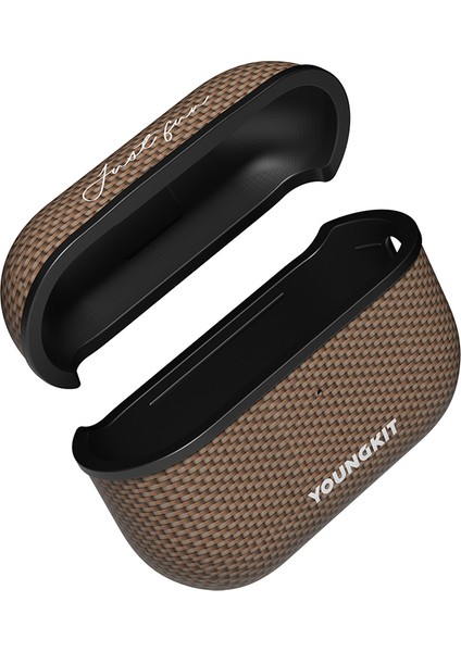 Airpods Pro 2.nesil Kılıf Magsafe Uyumlu Aramid Fiber Youngkit 1500D Kevlar Extreme Wing Serisi Gold indirimleri
