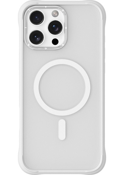 iPhone 15 Pro Max Kılıf Magsafe Şarj Özellikli Airbagli Youngkit Dynamic 2 Serisi Kapak Beyaz