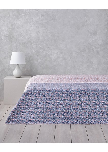 Floral Cascade Çift Kişilik Çok Amaçlı Örtü 200 x 220 cm Pembe