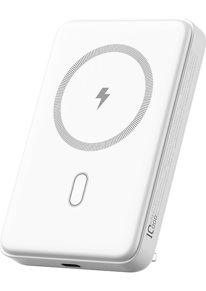 WI-P043 LED Işık Göstergeli Standlı Taşınabilir Magsafe Wireless Powerbank 10.000 mAh 15W Beyaz fiyatları