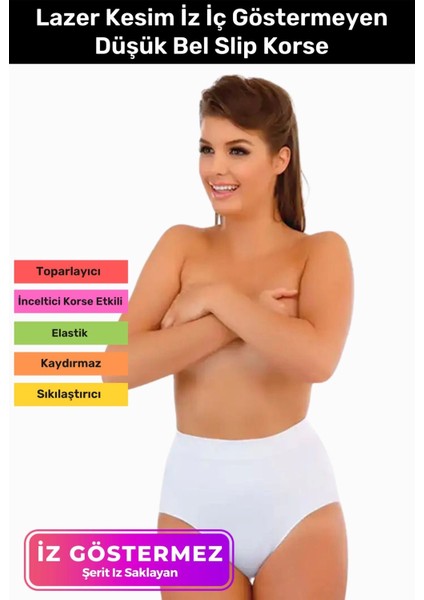 Özel Üretim Dikişsiz Iz Göstermeyen Kaymaz Toparlayıcı Şekillendirici Kadın Düşük Bel Slip Korse