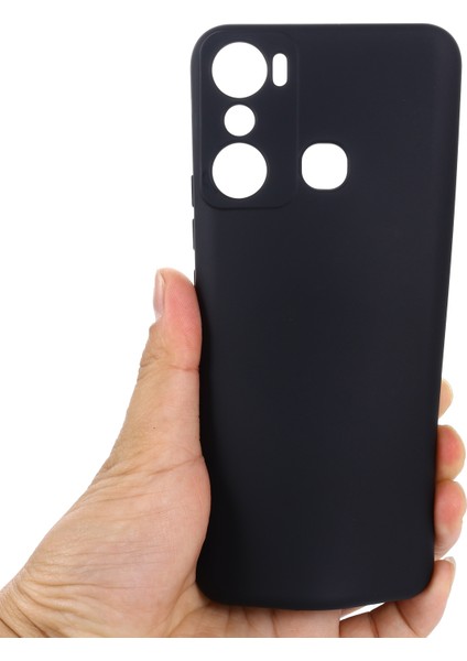 Infinix Hot 20I X665E Siyah Için Sıvı Silikon Kılıf (Yurt Dışından)