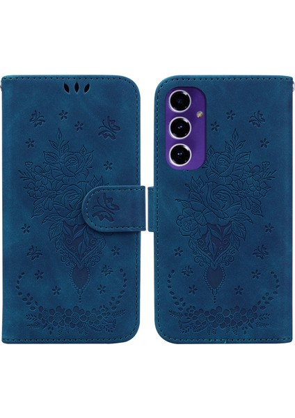 Samsung Galaxy A16 5g Mavi Için Kabartmalı Pu Kılıf (Yurt Dışından)