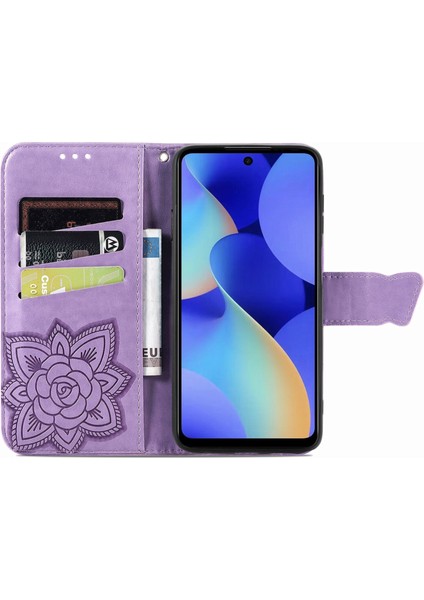 Tecno Spark 10 Pro Açık Mor Için Kabartmalı Deri Kılıf (Yurt Dışından) modelleri