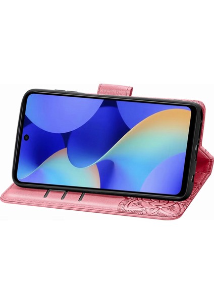 Tecno Spark 10 Pro Pembe Için Kabartmalı Deri Kılıf (Yurt Dışından) fırsatları