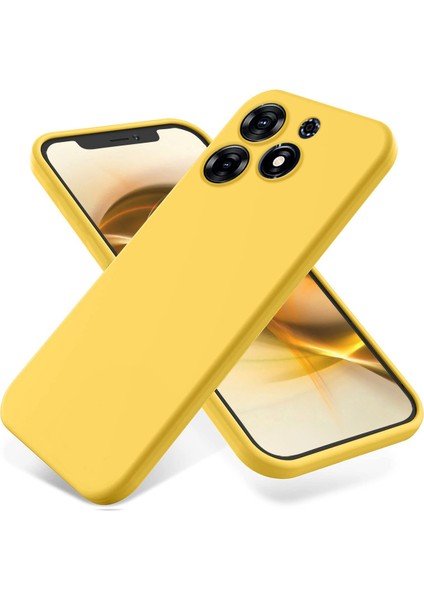 Tecno Spark 10 Pro 4g Sarı Için Sıvı Silikon Telefon Kılıfı (Yurt Dışından)