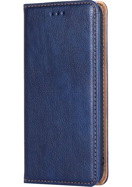 Infinix Note 40 5g Mavi Için Parlak Yağlı Deri Kılıf (Yurt Dışından)