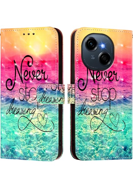 Tecno Spark Go 1 / Go 2025 Chasing Dreams Için 3D Boyama Pu Kılıf (Yurt Dışından)