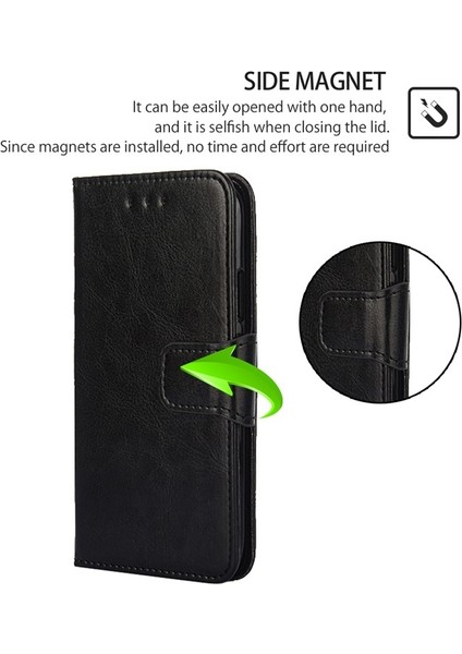 Infinix Note 40 5g Siyah Için Kristal Dokulu Deri Kılıf (Yurt Dışından)
