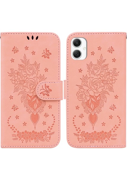 Samsung Galaxy A06 4g Pembe Kabartmalı Pu Kılıf (Yurt Dışından)