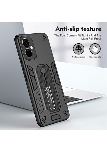 Tecno Camon 19 Neo Siyah Için Zırh Tutucu Telefon Kılıfı (Yurt Dışından)