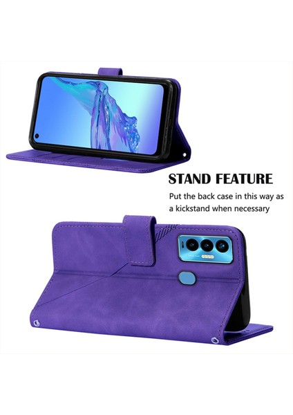 Tecno Camon 18I Mor Için Crossbody Deri Kılıf (Yurt Dışından) fırsatları
