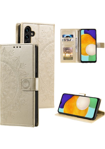 Samsung Galaxy A16 5g Altın Totem Deri Kılıf (Yurt Dışından)