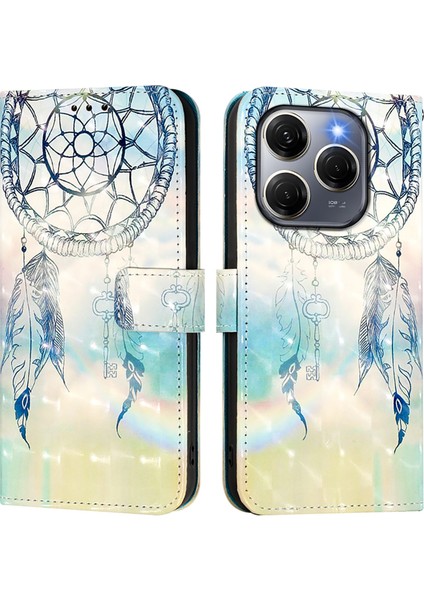 Tecno Spark 20 Pro 5g Rüya Rüzgar Çanları Için 3D Boyama Pu Kılıf (Yurt Dışından)