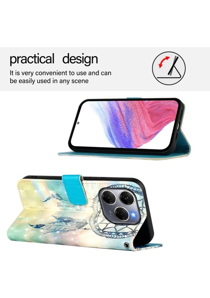 Tecno Spark 20 Pro 5g Rüya Rüzgar Çanları Için 3D Boyama Pu Kılıf (Yurt Dışından)