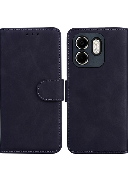 Infinix Hot 50I / Smart 9 Siyah Için Skin Fe Deri Kılıf (Yurt Dışından)