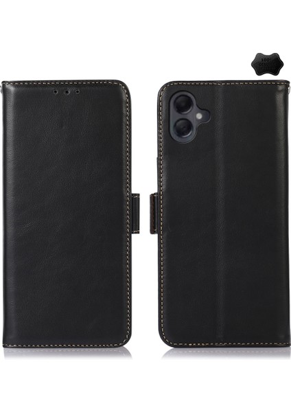 Samsung Galaxy A06 4g Siyah Için Crazy Horse Pu Telefon Kılıfı (Yurt Dışından)