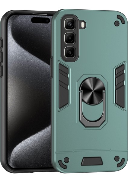 Infinix Hot 50 4g Yeşil Için Halkalı Telefon Kılıfı (Yurt Dışından)