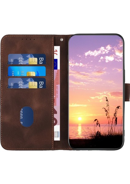 Infinix Hot 50 Pro+ 4g Coffee Için Kabartmalı Deri Kılıf (Yurt Dışından)