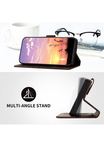 Infinix Hot 50 Pro+ 4g Coffee Için Kabartmalı Deri Kılıf (Yurt Dışından)