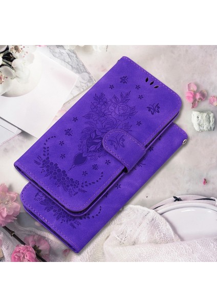 Infinix Hot 50 4g Mor Için Rose Deri Kılıf (Yurt Dışından)