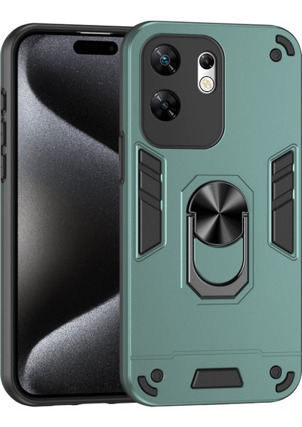 Infinix Zero 30 4g Yeşil Için Halkalı Telefon Kılıfı (Yurt Dışından)