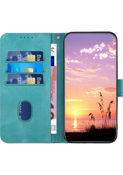 Infinix Hot 50 Pro+ 4g Açık Mavi Için Kabartmalı Deri Kılıf (Yurt Dışından)