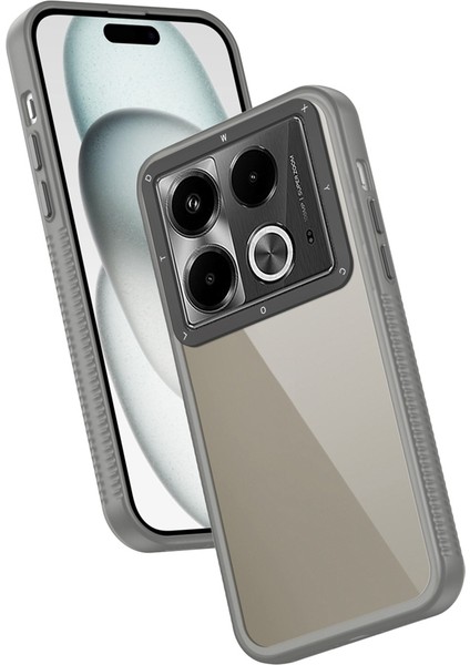 Infinix Note 40 Siyah Için Iki Renkli Lens Halkalı Tpu Kılıf (Yurt Dışından)