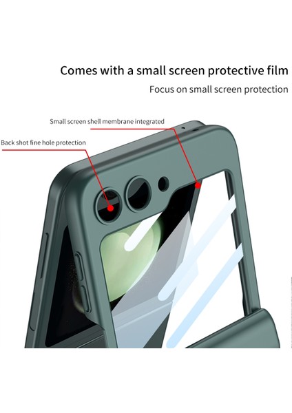 Samsung Galaxy Z Flip5 Siyah Için Gkk Manyetik Katlanır Kılıf (Yurt Dışından)