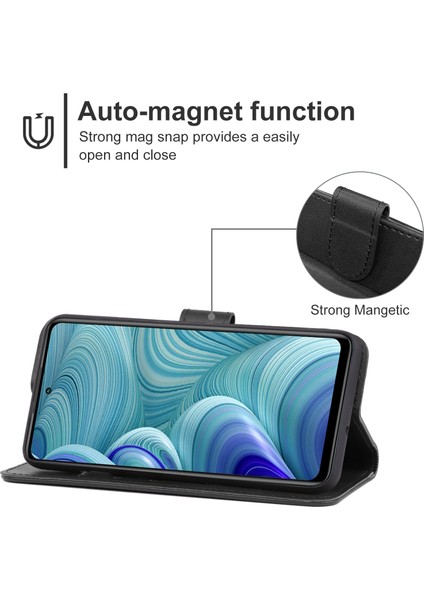 Infinix Hot 11S Nfc Siyah Için Pu Telefon Kılıfı (Yurt Dışından)