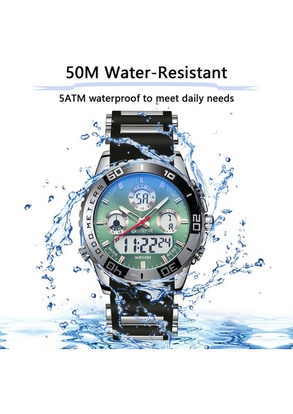 Stryve S8023 Gece Işığı Su Geçirmez Zamanlama Alarmı Erkek Saat Siyah Siyah (Yurt Dışından) modelleri