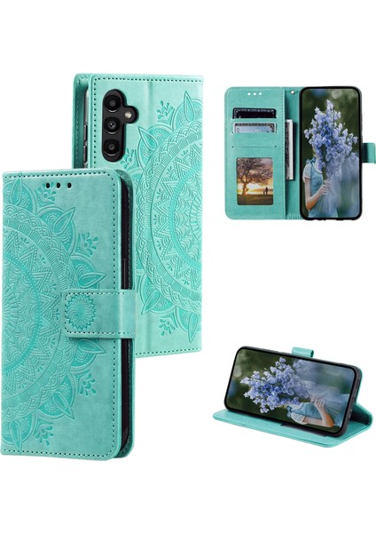 Samsung Galaxy A16 5g Yeşil Totem Deri Kılıf (Yurt Dışından)