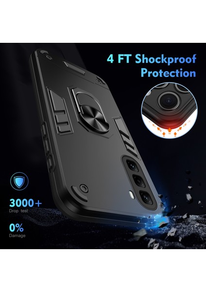 Infinix Hot 50 Pro 4g Siyah Için Halka Tutucu Telefon Kılıfı (Yurt Dışından)