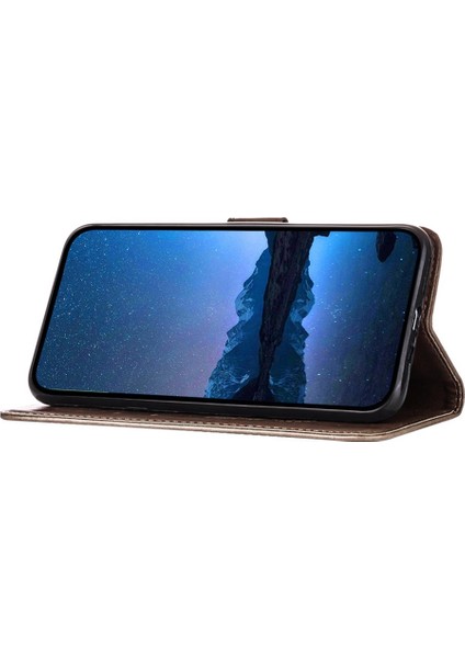 Tecno Camon 20 Pro 5g Gri Için Kabartmalı Pu Kılıf (Yurt Dışından)