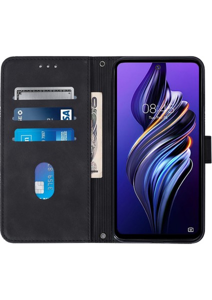 Tecno Pova 3 Le7 Siyah Için Crossbody Deri Kılıf (Yurt Dışından) modelleri
