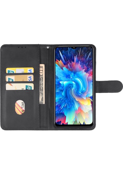 Infinix Hot 20 5g Siyah Için Deri Telefon Kılıfı (Yurt Dışından)