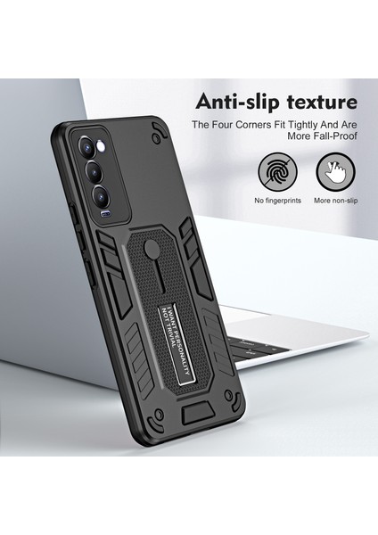 Tecno Camon 18P Siyah Için Zırh Tutucu Telefon Kılıfı (Yurt Dışından) fiyatları